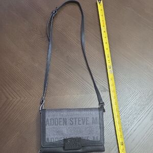 Steve Madden Black and Gray Crossbody Bag